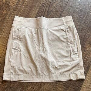 Athleta Cream Mini Skort, Size 10